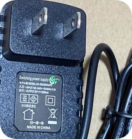 *Brand NEW*Switching 5V 2000mA ac adapter Model XS-0502000HJPD 3.5mm small connector Power Supply